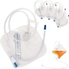 image:imageRUSCH Urine Drainage Bag with 18 Extended Tube 5 Pack  Urine Bag with AntiReflux Chamber with SplashResistant Drain Spout  2000 mL Vinyl Urine Bags for Men  40 Tube Drainage  Stock Your Home5 Pack