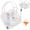 image:imageRUSCH Urine Drainage Bag with 18 Extended Tube 5 Pack  Urine Bag with AntiReflux Chamber with SplashResistant Drain Spout  2000 mL Vinyl Urine Bags for Men  40 Tube Drainage  Stock Your Home3 Pack