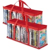 image:imageStock Your Home DVD Storage Bags Set of 2 Media Organizer Bag for DVDs CDs Blu Ray Disc Movie Cases VHS Box Video Game Disks Clear Plastic Holders with Carrying Handles and Zipper  BlackRed