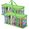 image:imageStock Your Home DVD Storage Bags Set of 2 Media Organizer Bag for DVDs CDs Blu Ray Disc Movie Cases VHS Box Video Game Disks Clear Plastic Holders with Carrying Handles and Zipper  BlackGreen