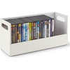 image:imageStock Your Home DVD Storage Box Movie Shelf Organizer for BluRay Video Game Cases CDs VHS Tape Display Stand Disc Holder Can Store Up to 28 DVDs Faux Leather BlackWhite