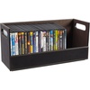 image:imageStock Your Home DVD Storage Box Movie Shelf Organizer for BluRay Video Game Cases CDs VHS Tape Display Stand Disc Holder Can Store Up to 28 DVDs Faux Leather BlackGrayEspresso