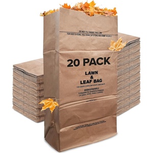 image:image30 Gallon Kraft Lawn and Leaf Bags 10 Pack EcoFriendly Heavy Duty Large Paper Trash Bags Tear Resistant Yard Waste Bags for Grass Clippings Wet and Dry Leaves Weeds Twigs20