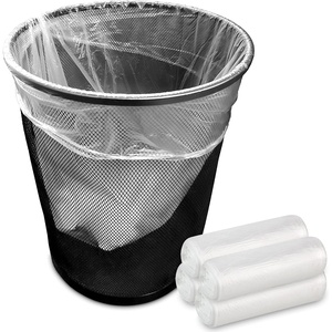 image:imageStock Your Home Clear 2 Gallon Trash Bag 200 Pack UnScented Small Garbage Bags for Bathroom Can Mini Waste Basket Liner Plastic Liners for Office Trashcan and Dog Poop Bulk Household Supplies50 Count Pack of 4